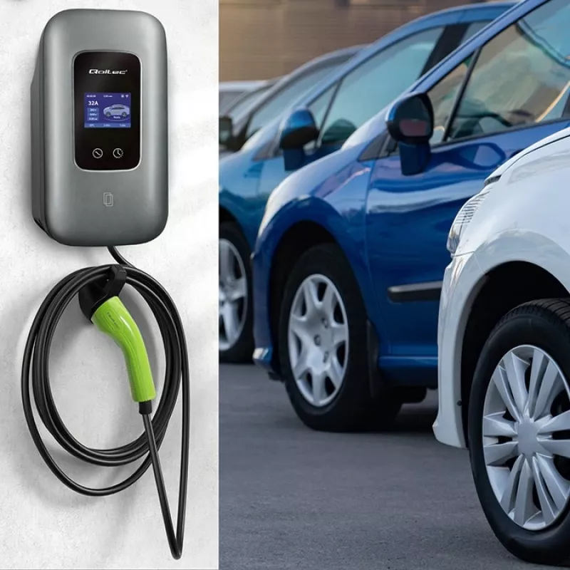 EV-laadstation QOLTEC 3-fase 22 kW 32 A met wlan (model 52723)