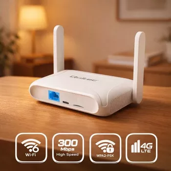 Router QOLTEC 56980 – 4G LTE mobiele router met Wi‑Fi 6