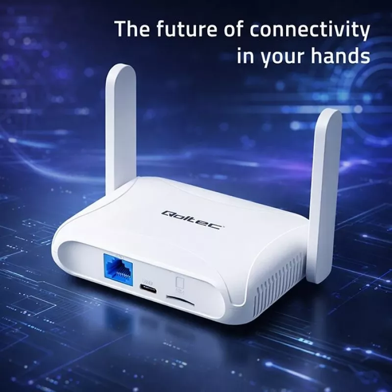 Router QOLTEC 56980 – 4G LTE mobiele router met Wi‑Fi 6