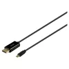 Kabel SAVIO CL-207 USB-C naar DisplayPort 2,0 m, DisplayPort 1.2-ondersteuning