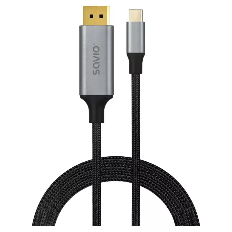 USB-C naar DisplayPort-kabel SAVIO CL-208 (DisplayPort 1.2, 2 m)