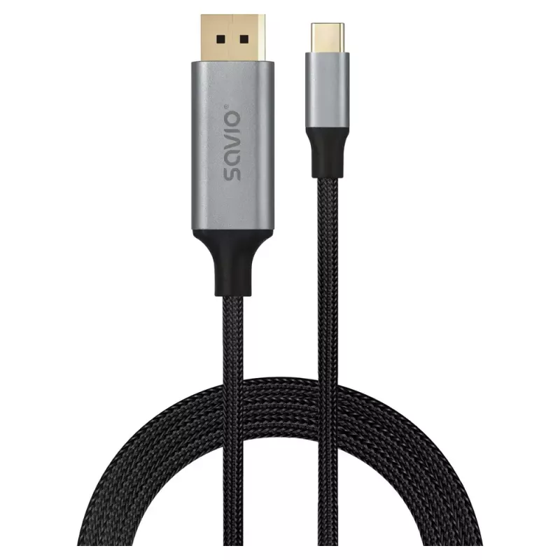 USB-C naar DisplayPort-kabel SAVIO CL-208 (DisplayPort 1.2, 2 m)