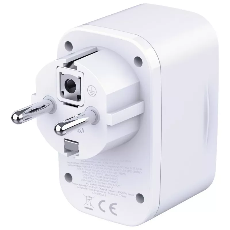 3MK Charger Comfort Charger GaN 30W wit – USB-voeding, 30W GaN-uitgang