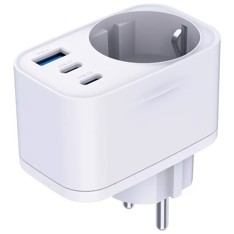 3MK Charger Comfort Charger GaN 30W wit – USB-voeding, 30W GaN-uitgang