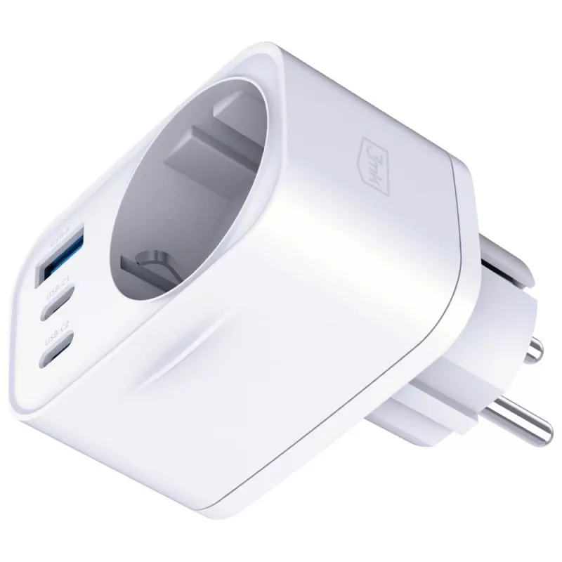 3MK Charger Comfort Charger GaN 30W wit – USB-voeding, 30W GaN-uitgang