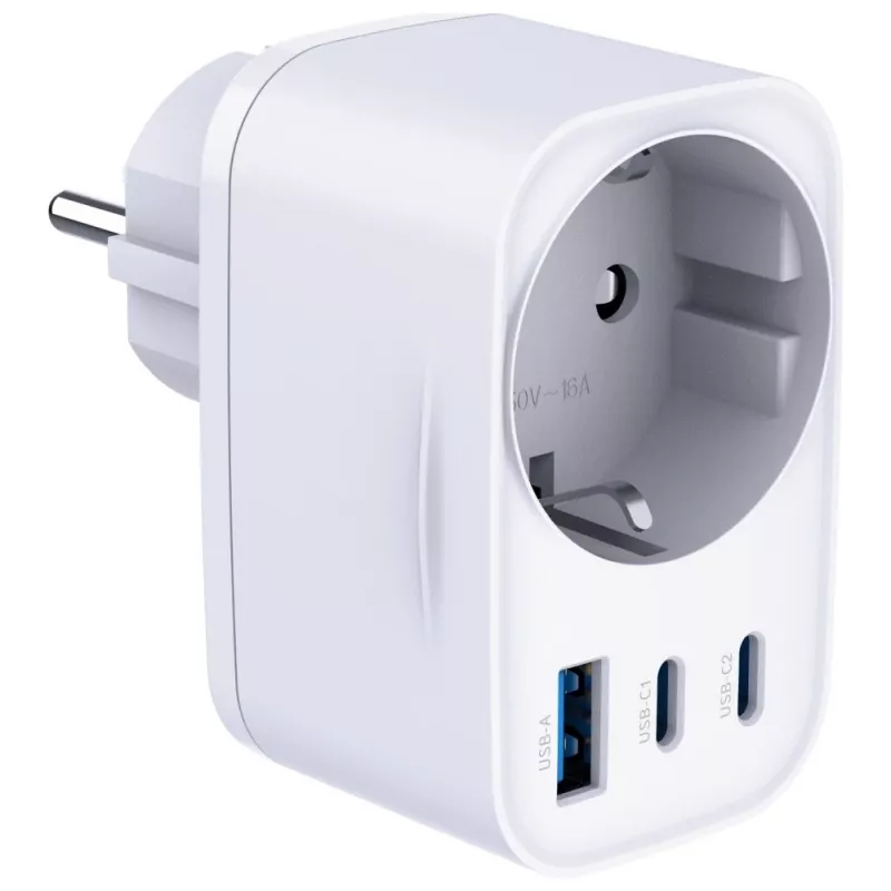 3MK Charger Comfort Charger GaN 30W wit – USB-voeding, 30W GaN-uitgang