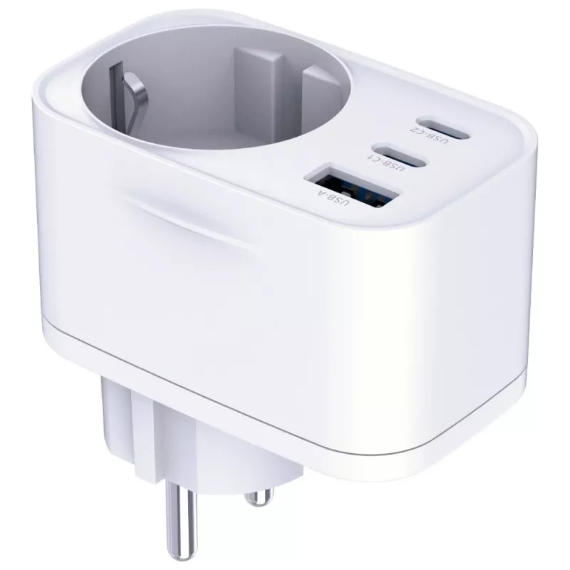 3MK Charger Comfort Charger GaN 30W wit – USB-voeding, 30W GaN-uitgang