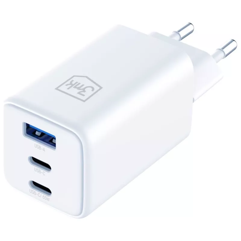 3MK Charger Hyper GaN 65W QC4+ — USB GaN 65W snellader met QC4+-ondersteuning