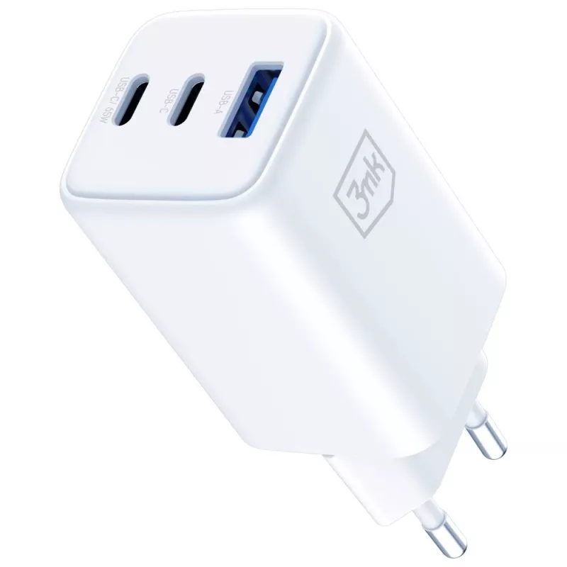 3MK Charger Hyper GaN 65W QC4+ — USB GaN 65W snellader met QC4+-ondersteuning
