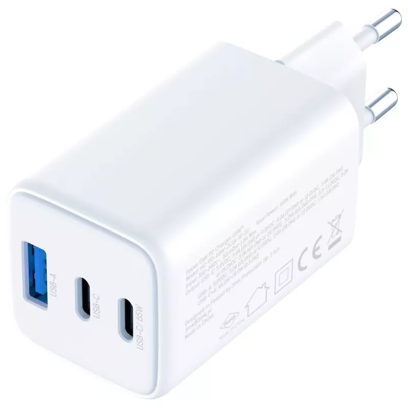 3MK Charger Hyper GaN 65W QC4+ — USB GaN 65W snellader met QC4+-ondersteuning
