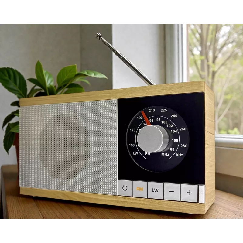 Radio Krystyna houten behuizing