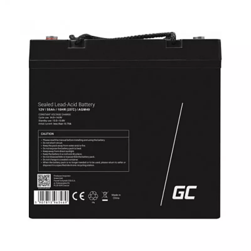 AGM accu Green Cell AGM49 55 Ah 12 V Marine Leisure