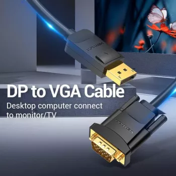 DP naar VGA-kabel 2M/SCHWARZ Hblbh Vention