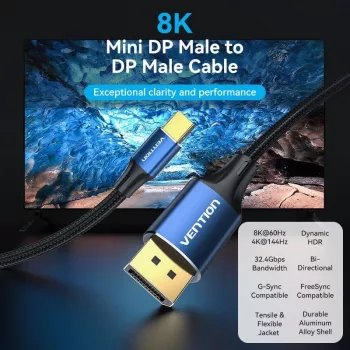 Kabel Mini DP naar DP 2M/blauw Hcflh Vention