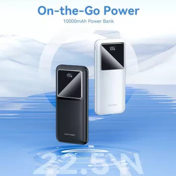 Powerbank USB 10000MAH 22.5W/ZWART FHKB0 Vention