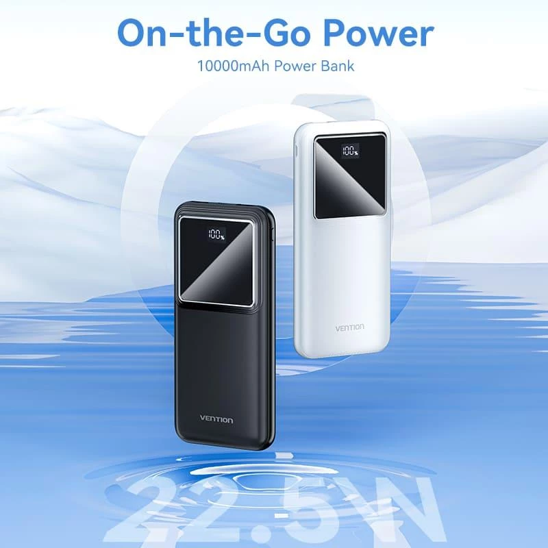 Powerbank USB 10000MAH 22.5W/ZWART FHKB0 Vention