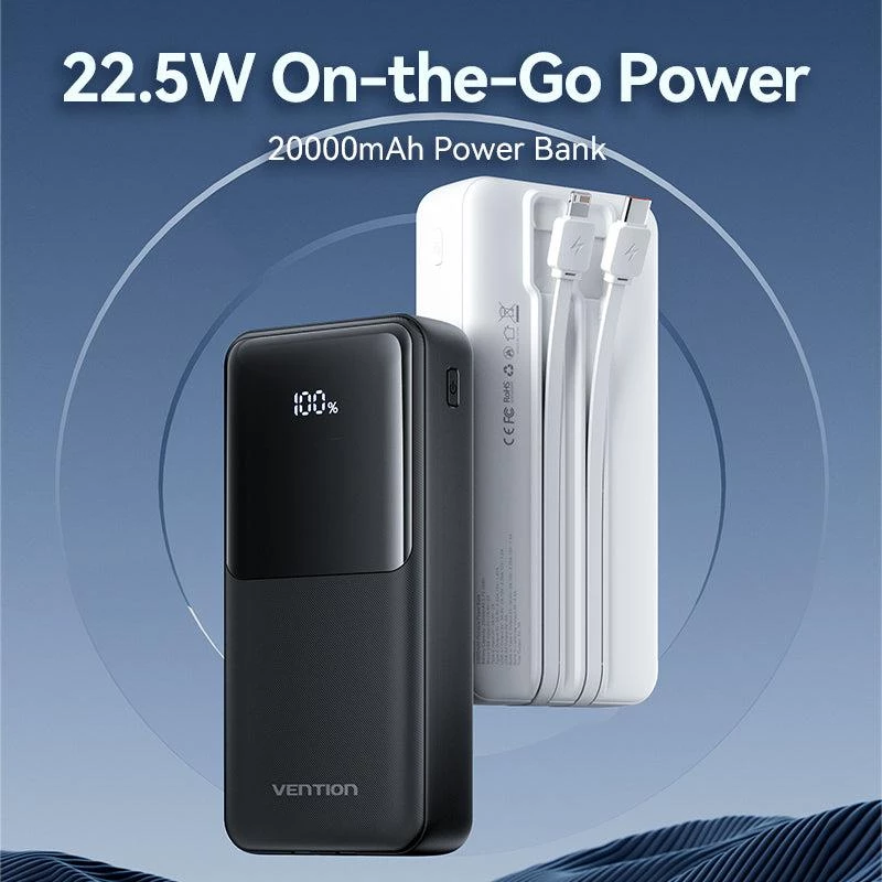 Powerbank USB 20000MAH 22.5W/ZWART FHPB0 Vention