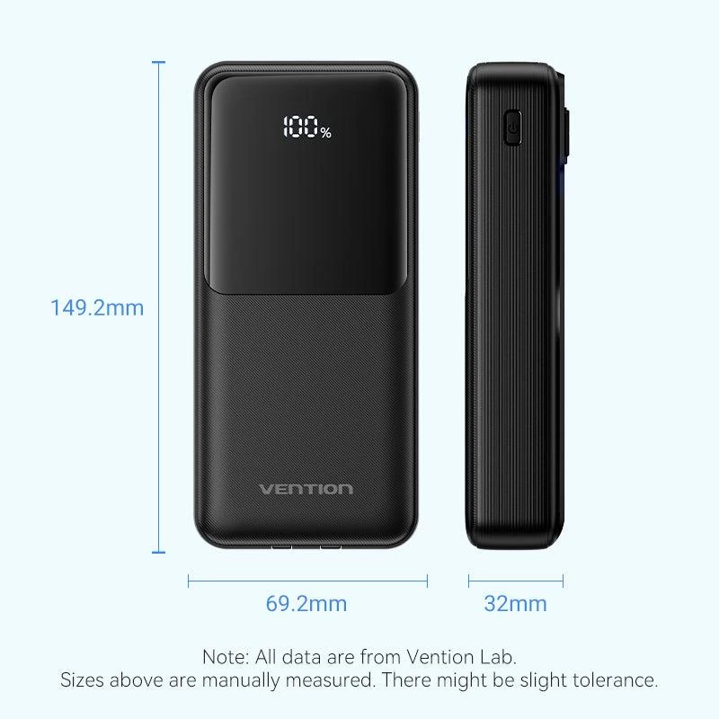 Powerbank USB 20000MAH 22.5W/ZWART FHPB0 Vention