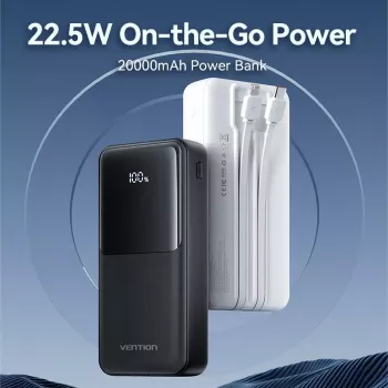 Powerbank USB 20000MAH 22.5W/WEISS FHPW0 Vention