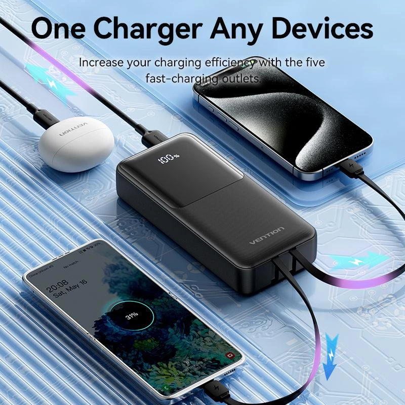 Powerbank USB 20000MAH 22.5W/WEISS FHPW0 Vention