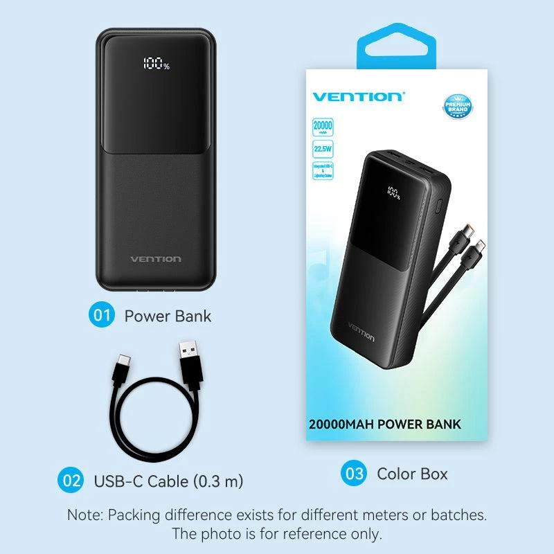Powerbank USB 20000MAH 22.5W/WEISS FHPW0 Vention