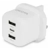 Dicota voeding - compact, laptop - 32 watt - 3 A - 3 uitgangspoorten (USB-C, 2 x USB)