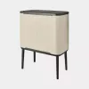 Brabantia Bo Touch Bin 33 L 3 vakken beige breedte 540 mm diepte 312 mm hoogte 680 mm
