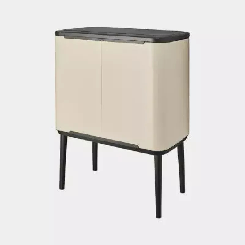 Brabantia Bo Touch Bin 33 L 3 vakken beige breedte 540 mm diepte 312 mm hoogte 680 mm