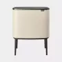 Brabantia Bo Touch Bin 33 L 3 vakken beige breedte 540 mm diepte 312 mm hoogte 680 mm