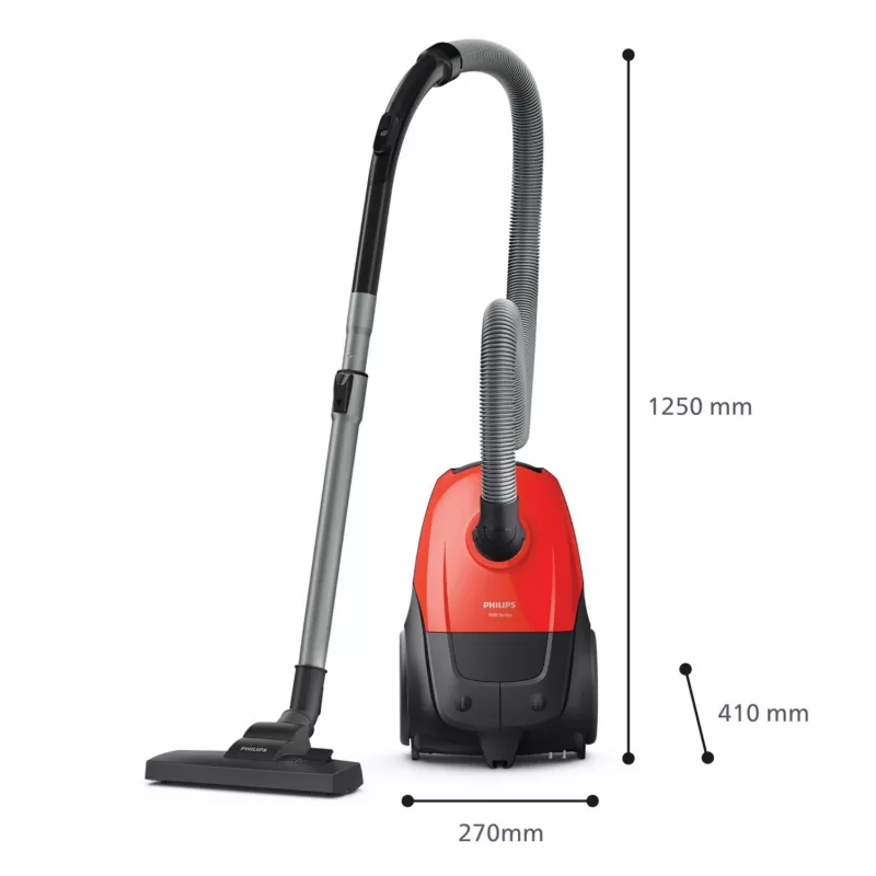 Vloerstofzuiger Philips 1000 Series XD1111/10, 800 W, droog reinigen, stofzak 3 L, HEPA, 77 dB