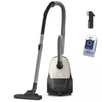 Stofzuiger | PHILIPS | ingangsvermogen 800 W | stofcapaciteit 3 L | vloerstofzuiger | reinigingstype droog | stofreservoir stofzak | kleur zwart/beige | XD1101/10