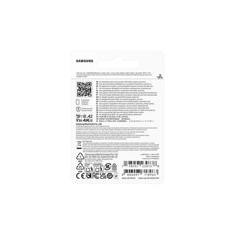Geheugenkaart MB-MH256T/WW T9 microSD 256GB