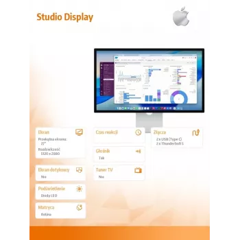 Apple Studio Display monitor (standaardglas) met kantel- en in hoogte verstelbare voet