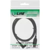 InLine USB 2.0 kabel USB A stekker naar mini-USB B stekker, 90° omhoog haakse aansluitingen, 1,5 m, zwart