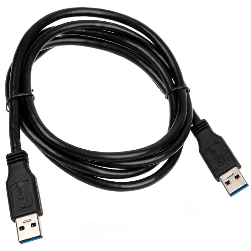 USB 3.2 Gen.1 kabel type A stekker / A stekker InLine 35215 zwart 1,5 m