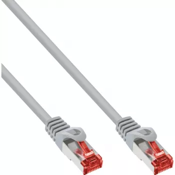 InLine B-76905 Bulk Pack S/FTP PiMF Cat.6 halogeenvrije patchkabel, grijs, 5 m, 25 stuks