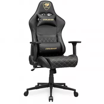 Universele gaming-stoel COUGAR Gaming ARMOR ONE V2 gevoerde zitting zwart goud