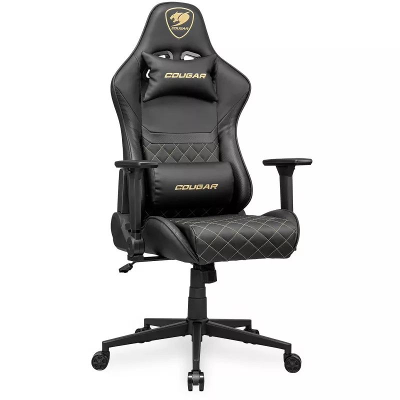 Universele gaming-stoel COUGAR Gaming ARMOR ONE V2 gevoerde zitting zwart goud