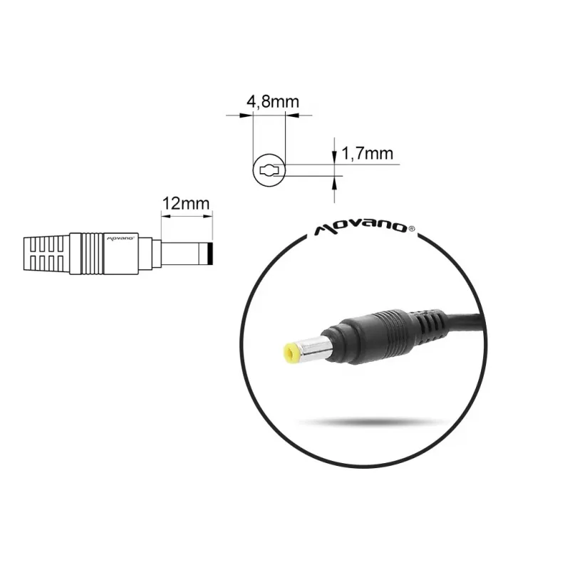 Notebook-oplader MITSU 10,5V 4,3A (4,8×1,7 mm) voor Sony-laptops
