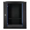 Extralink Lite 12U 530X400 wandmontage serverrack zwart met legbord