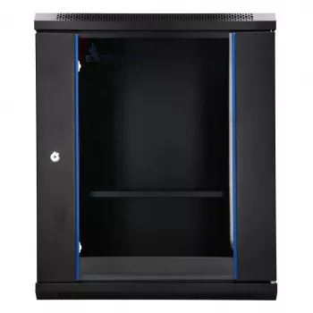 Extralink Lite 12U 530X400 wandmontage serverrack zwart met legbord