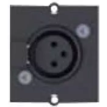 Bachmann - modulair faceplate-snap-in - 3 PIN XLR - zwart