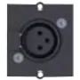 Bachmann - modulair faceplate-snap-in - 3 PIN XLR - zwart
