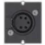 Bachmann Custom Module 1 x XLR-bus - modulair faceplate-snap-in - XLR (5-pin) - zwart (917.101)