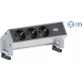 BACHMANN DESK2 1x randaarde stopcontact 1x USB-oplader roestvrij staal (902.5712)