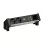 BACHMANN DESK2 ALU zwart 2x randaarde stopcontact 1x USB-oplader 1x ABD GST18
