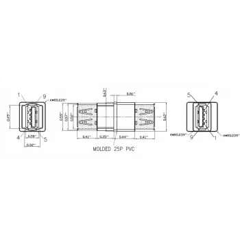 Bachmann 917.12011 USB A/A 3.0 keystone-module, wit
