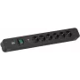 Stekkerdoos Bachmann PRIMO 2 zwart 6 AC-stopcontacten 2 m