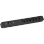 Stekkerdoos Bachmann PRIMO 2 zwart 6 AC-stopcontacten 2 m