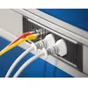 Stekkerdoos Bachmann STEP ALU 1x USB 1x custom-module 2x stopcontact